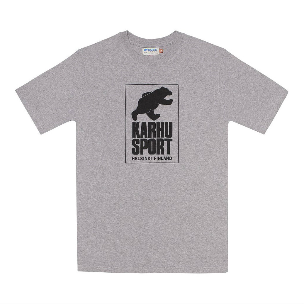 HelsinkiSport T-shirt ヘザーグレイ / ブラック（KARHU カルフ アパレル）