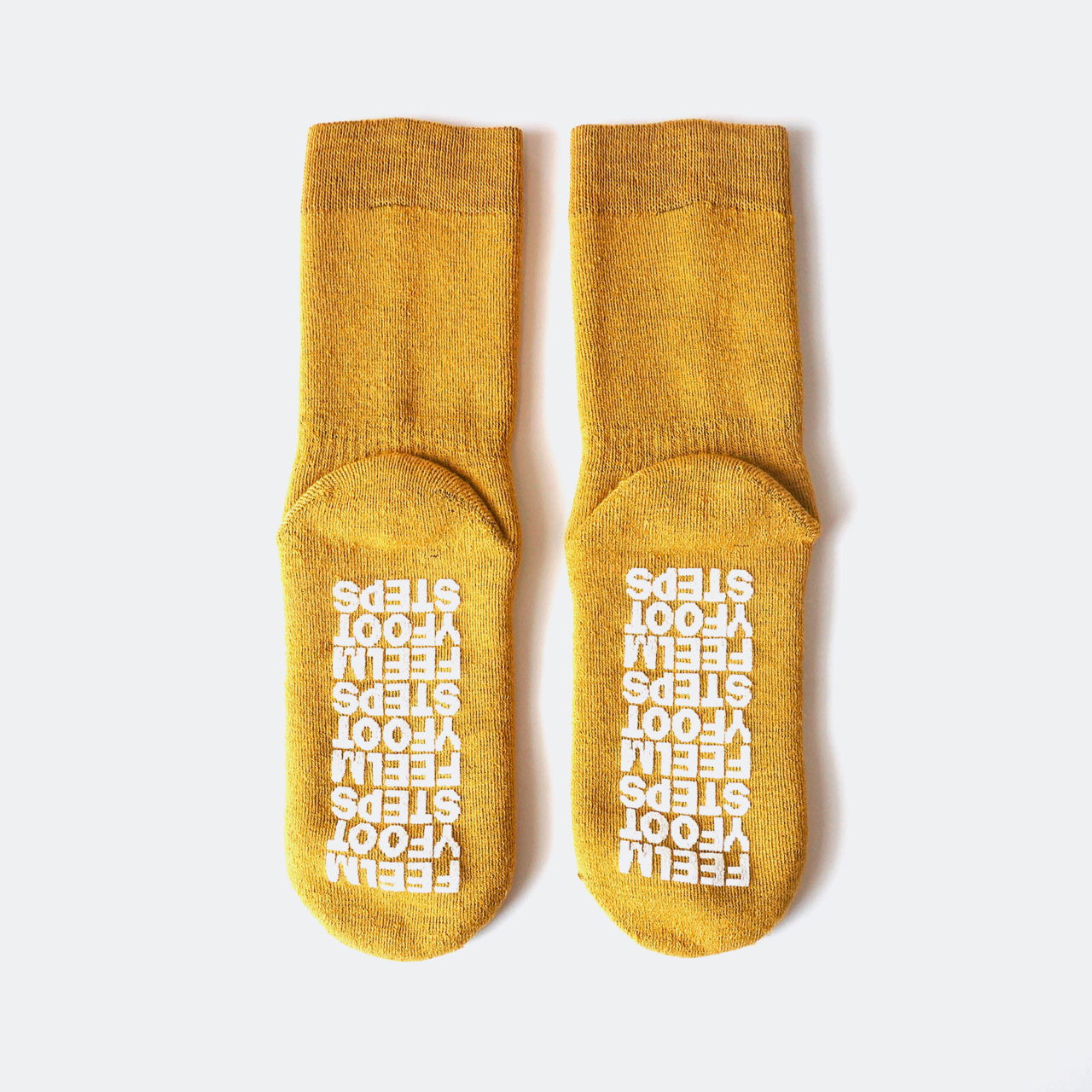 all terry socks SOLID（dark yellow） FEEL MY FOOT STEPS