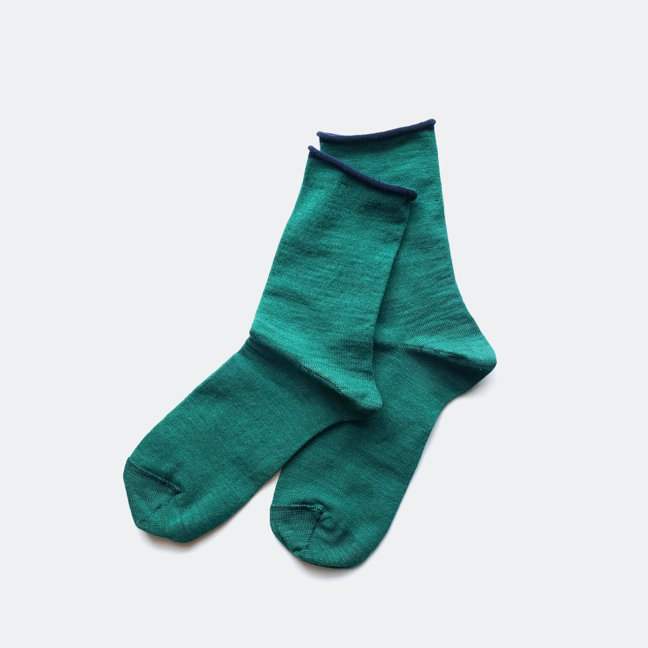 flat socks SIMPLE（forest green）FEEL MY FOOT STEPS