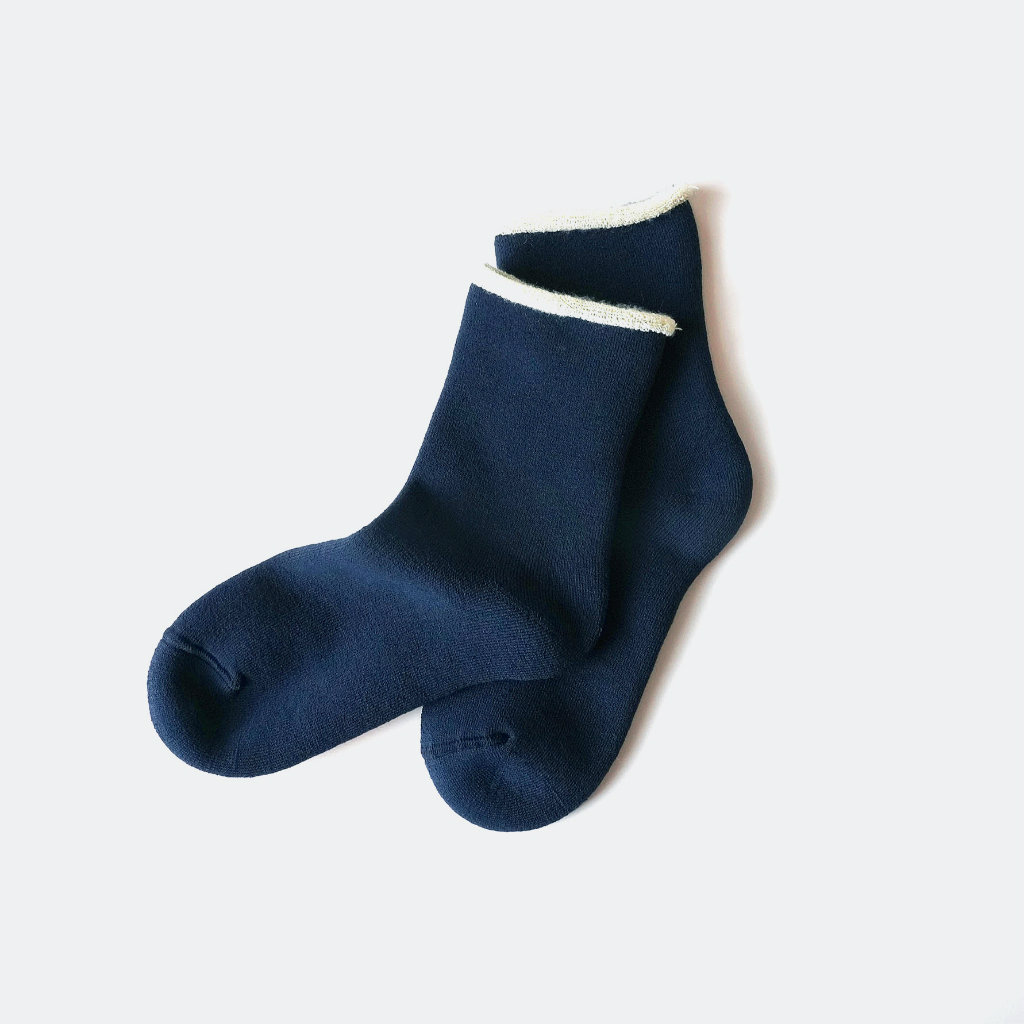 fluffy socks SIMPLE（navy）FEEL MY FOOT STEPS