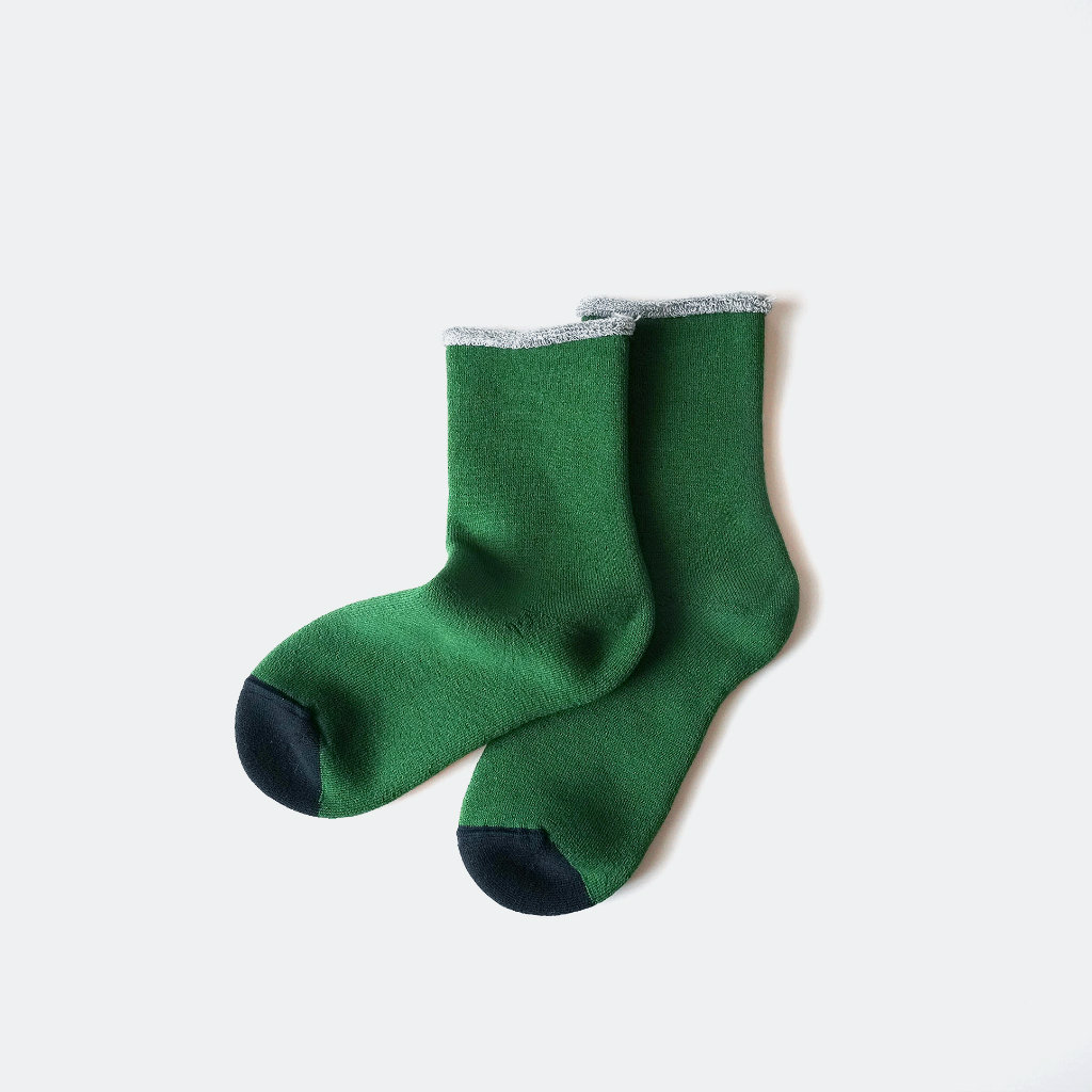 fluffy socks SIMPLE（green）FEEL MY FOOT STEPS