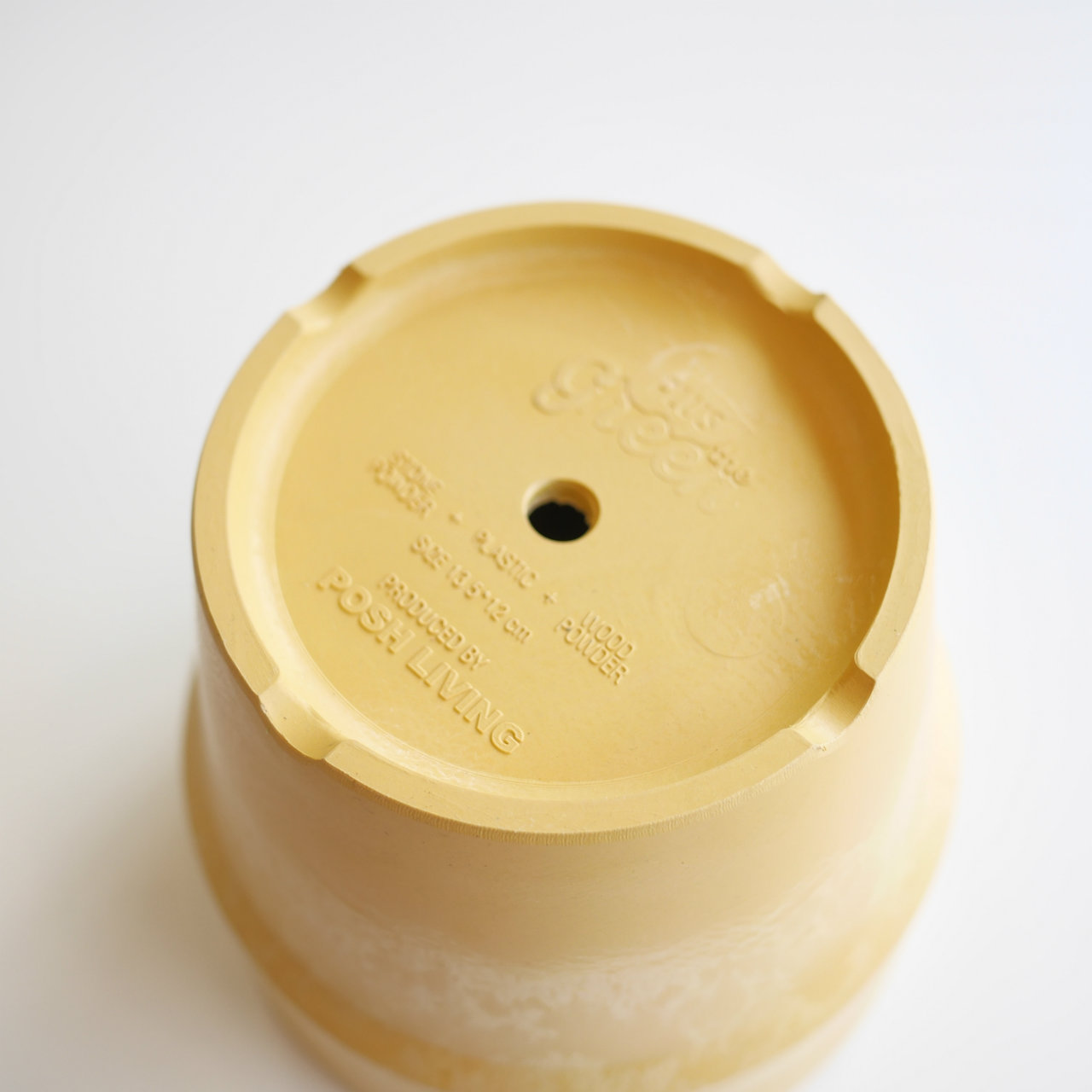 アーバンプランツポット 直径13.5cm（4号鉢）レモン（プランター ソーサー付き）