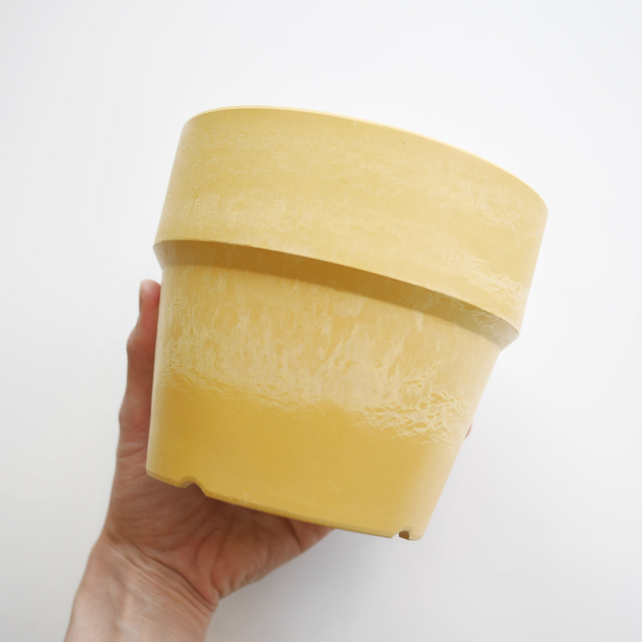 アーバンプランツポット 直径13.5cm（4号鉢）レモン（プランター ソーサー付き）