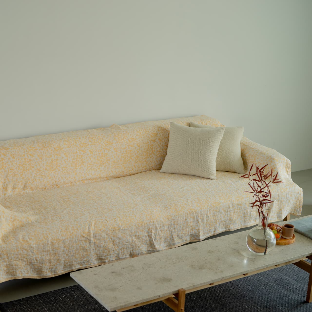 blanket 150x260cm white-cloudberry（LAPUAN KANKURIT ラプアンカンクリ）