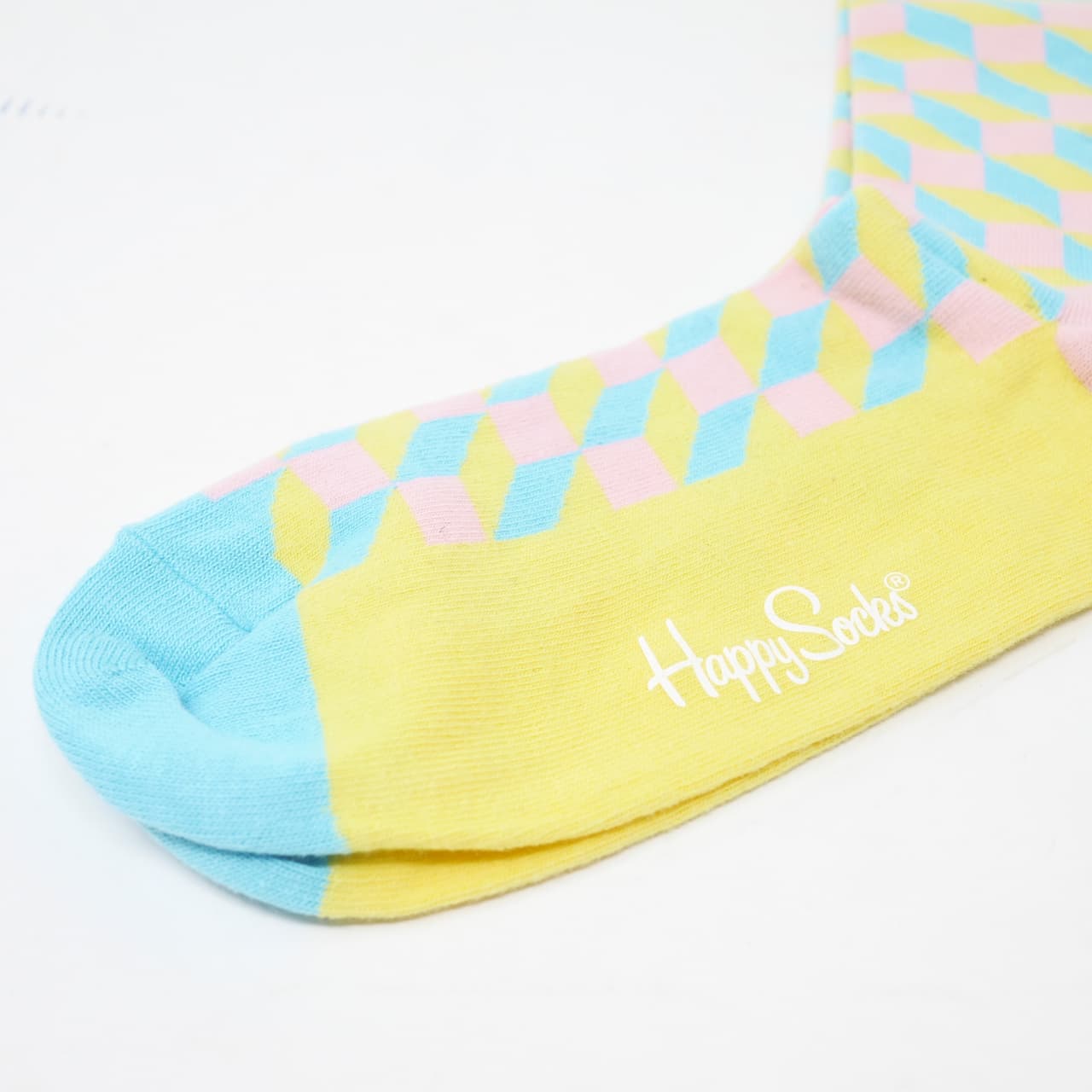 HAPPY SOCKS ハッピーソックス Filled Optic Sock イエロー Lサイズ