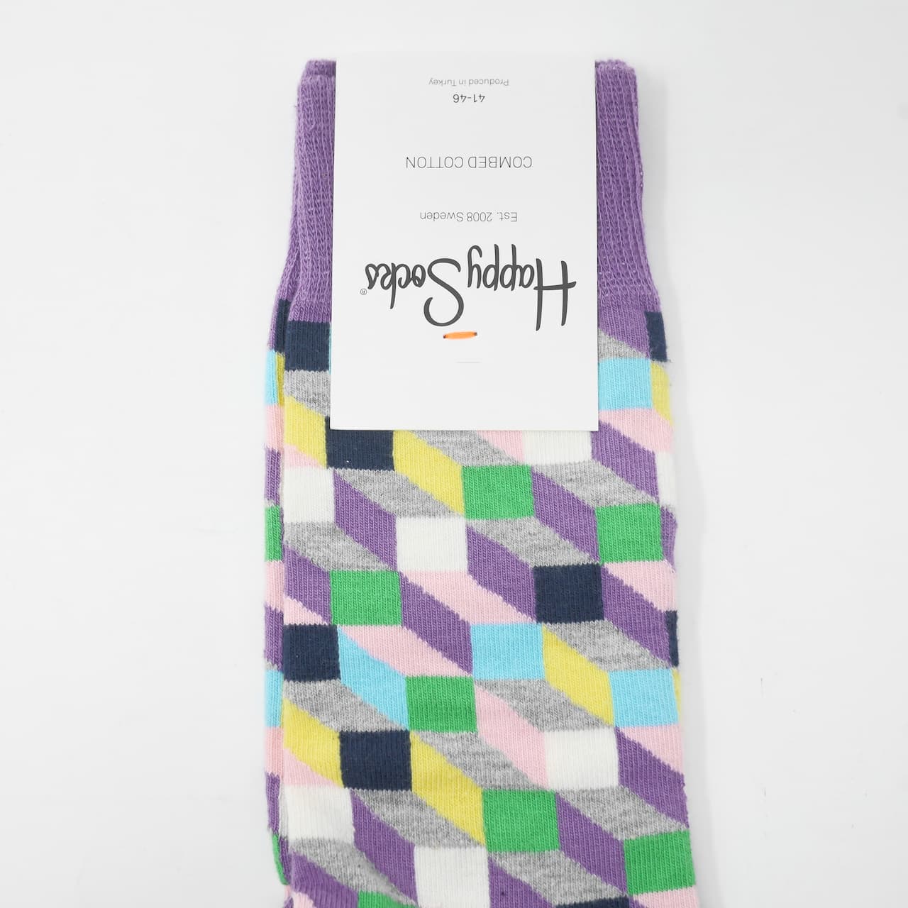 HAPPY SOCKS ハッピーソックス Filled Optic Sock グレー Lサイズ