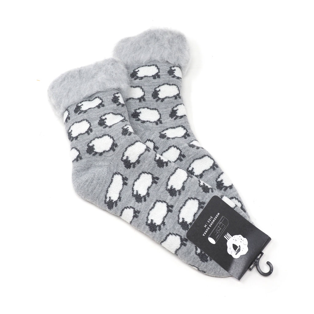 FROM F フィンランド製もこもこソックス lammas ひつじ light mel.grey