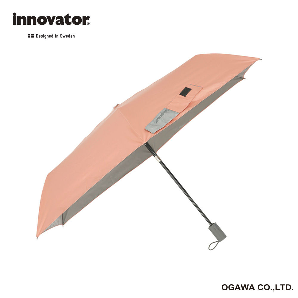 innovator 晴雨兼用 折りたたみ自動開閉傘 ペールオレンジ
