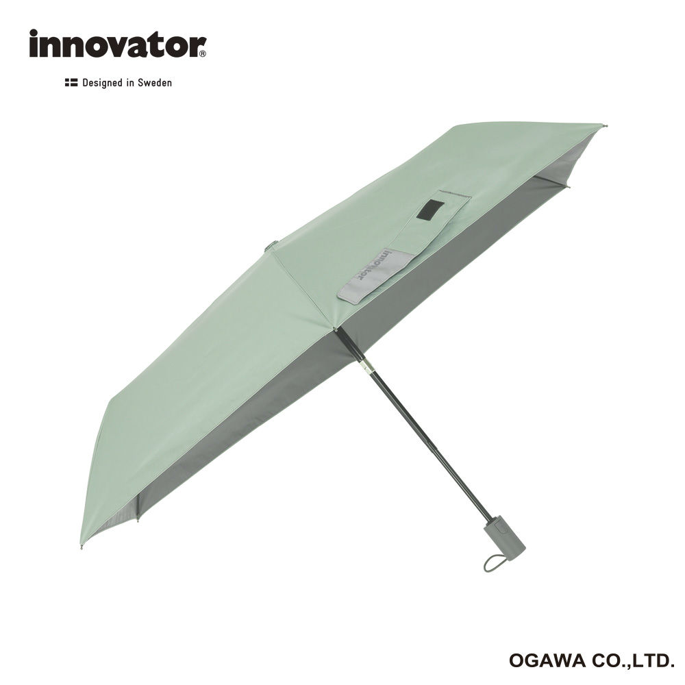 innovator 晴雨兼用 折りたたみ自動開閉傘 ペールグリーン