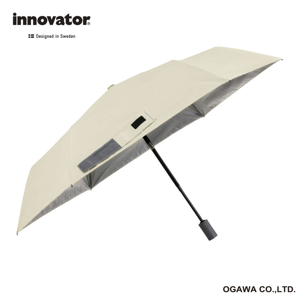 innovator 晴雨兼用 折りたたみ自動開閉傘 ペールライトイエロー