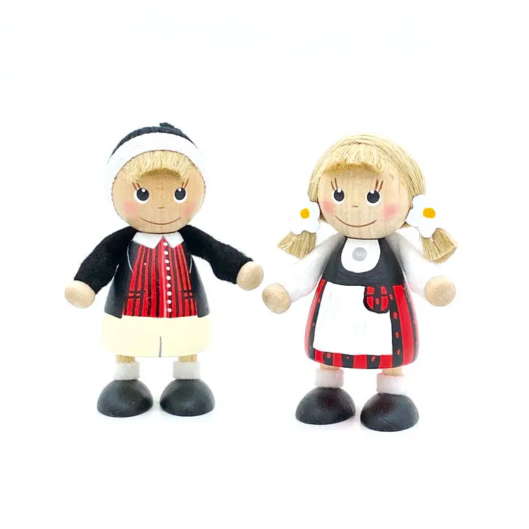 Skandinavisk Hemslojd 木製人形 フィンランド（ペア）