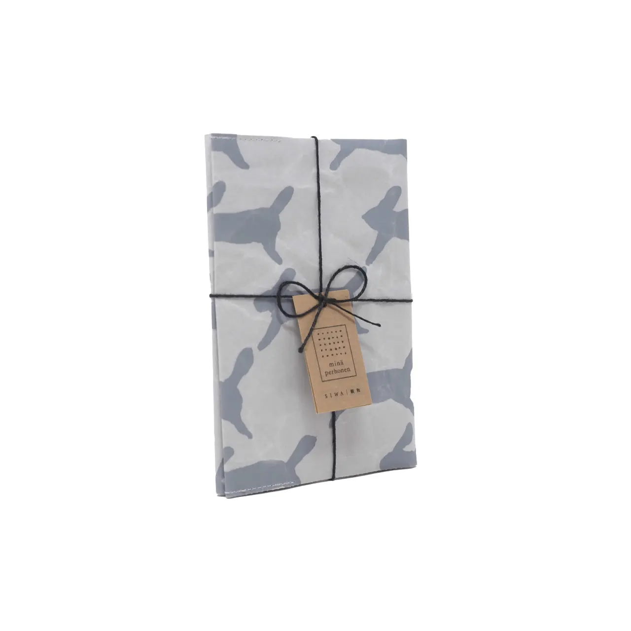 mina perhonen SIWA ブックカバー 文庫本サイズ run run run グレー