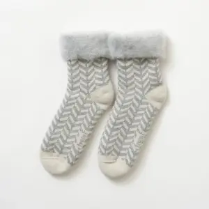 FROM F フィンランド製もこもこソックス herringbone ヘリンボーン ライトベージュ