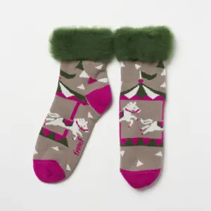 FROM F フィンランド製もこもこソックス karuselli /メリーゴーランド ウォームグレー