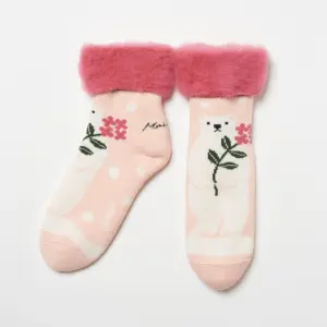 FROM F（フィンランド製もこもこソックス）jaakarhu / しろくま salmon pink
