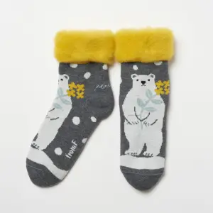 FROM F（フィンランド製モコモコソックス）jaakarhu / しろくま mel. grey