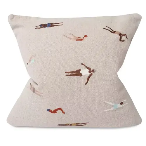 Fine Little Day 刺繍クッションカバー SWIMMERS