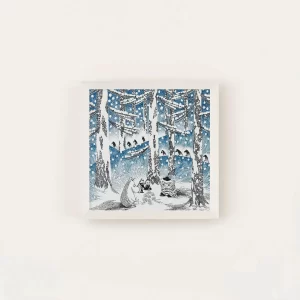 MOOMIN TRIBUTE WORKS アートポスターセット ゆきだまの灯 アイボリーフレーム a good view