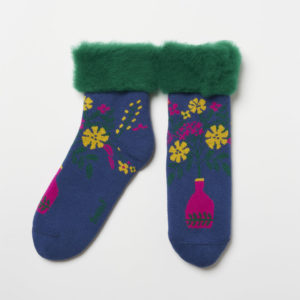 FROM F フィンランド製もこもこソックス maljakko / フラワーベース ブルー