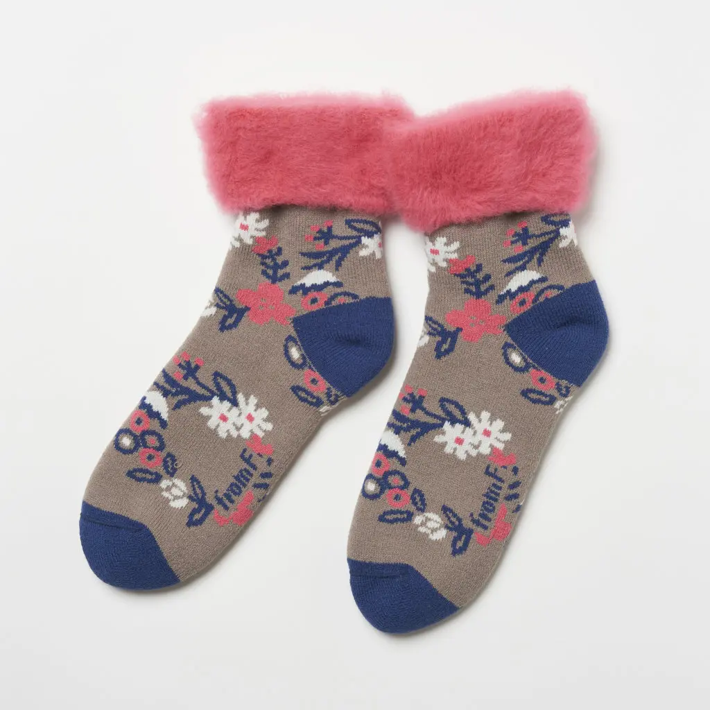 FROM F（フィンランド製モコモコソックス）seppele / 花輪 ウォームグレー