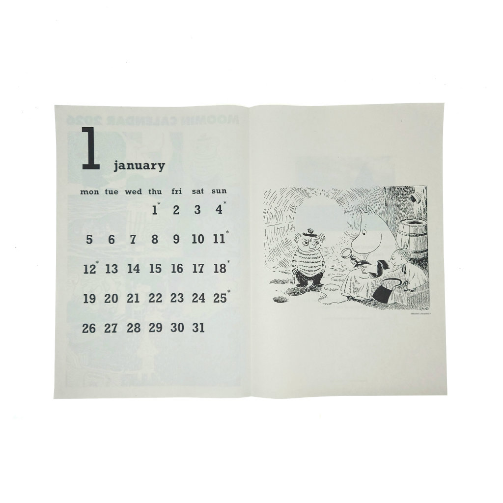 MOOMIN ムーミン カレンダー 2026 タブロイド判 壁掛け