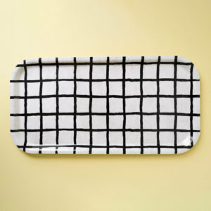 Fine Little Day トレー 43 × 22 cm RUTIG TRAY, BLACK/WIITE