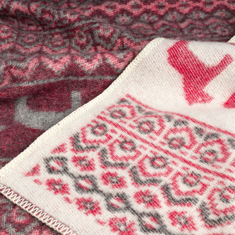 Ojbro vantfabrik ウールブランケット ダーラナ レッド 90×130cm