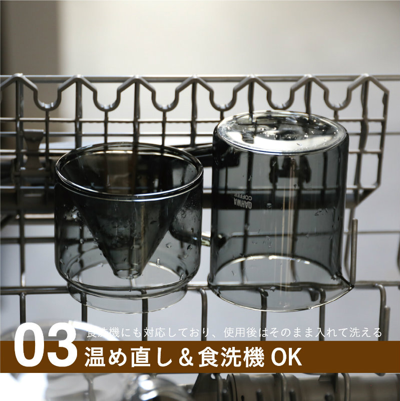 QAHWA 耐熱ガラスコーヒードリッパー＆サーバー