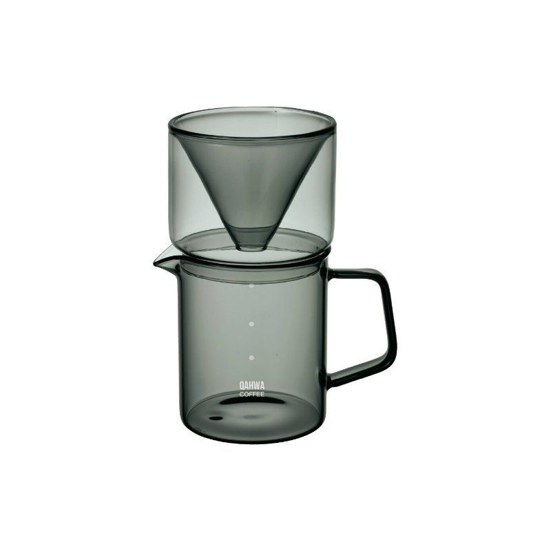 QAHWA 耐熱ガラスコーヒードリッパー＆サーバー