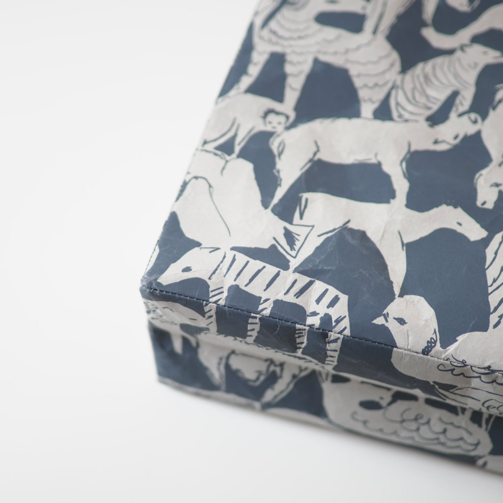 SIWA 紙和 バッグスクエアM wide life puzzle グレー