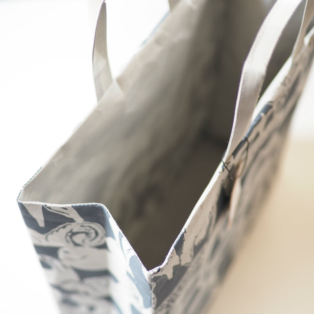 SIWA 紙和 バッグスクエアM wide life puzzle グレー