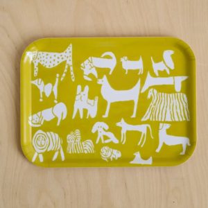 Fine Little Day トレーS 27 × 20 cm ドッグ イエロー