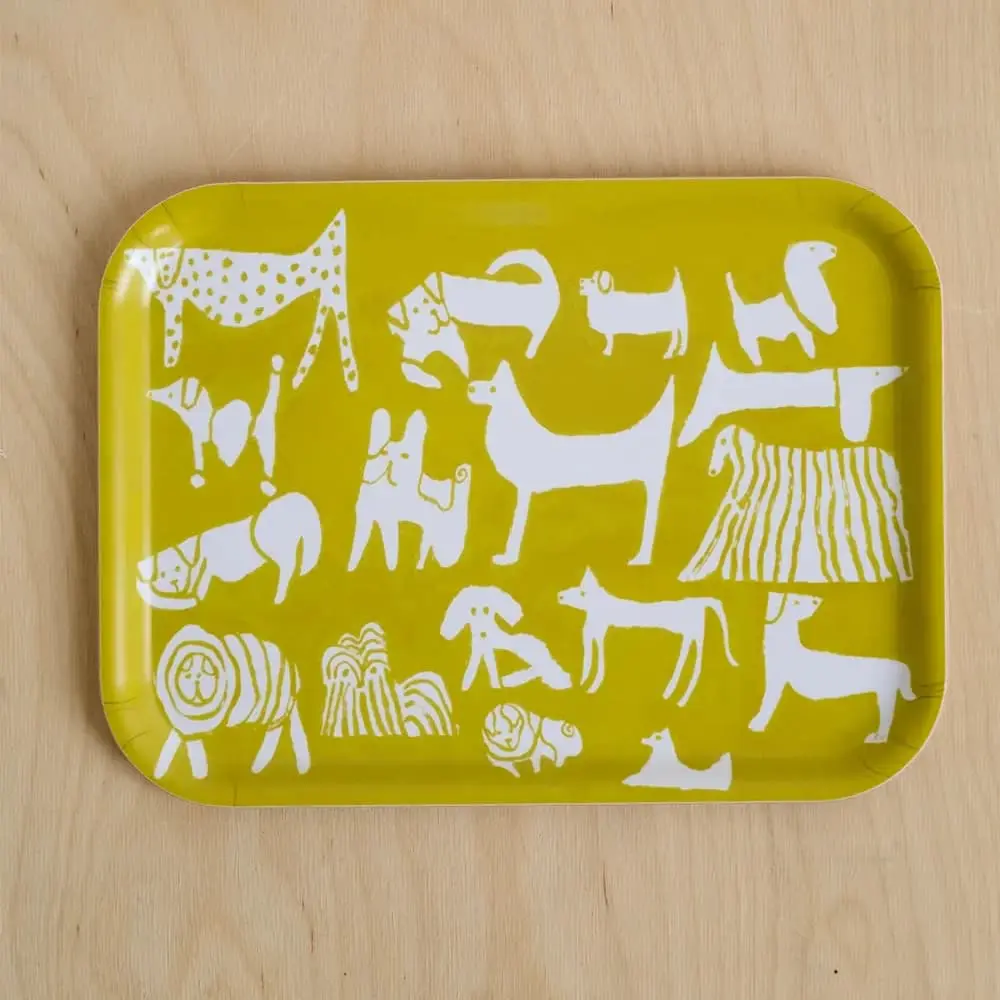 Fine Little Day トレーS 27 × 20 cm ドッグ イエロー