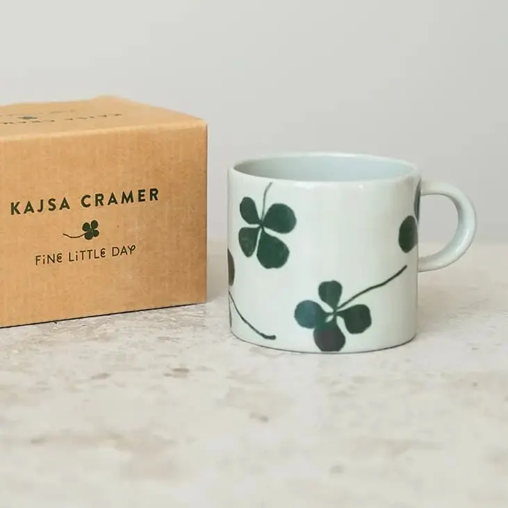 Fine Little Day カップ CLOVER CUP WITH EAR, GREEN ファインリトルデイ マグカップ