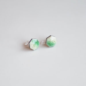 七窯社 美濃焼 アクセサリー イロとカタチの選べる イヤリング/ ピアス 7角 木漏れ日