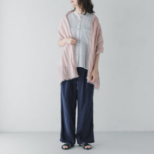 lino e lina ショール ペールピンク