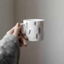 Fine Little Day TALL CUP もみの木柄 マグカップ