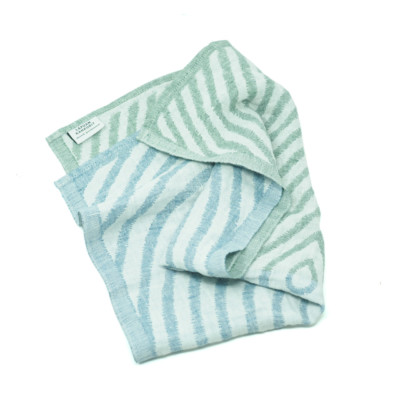 METSÄLAMPI タオル 46x70cm white-green-rainy blue(LAPUAN KANKURIT ラプアンカンクリ)